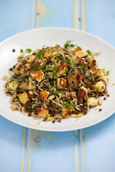 puy and haloumi rice